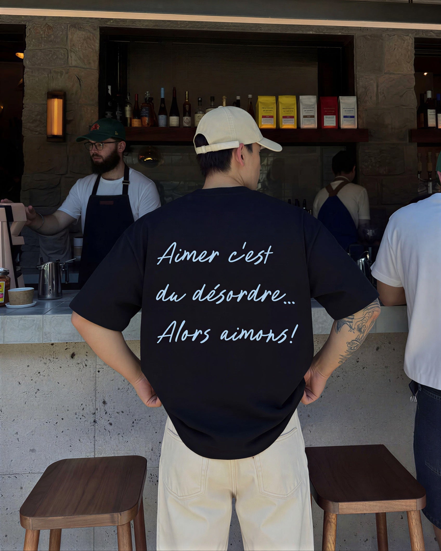 T-Shirt Des Je T’aime-Black