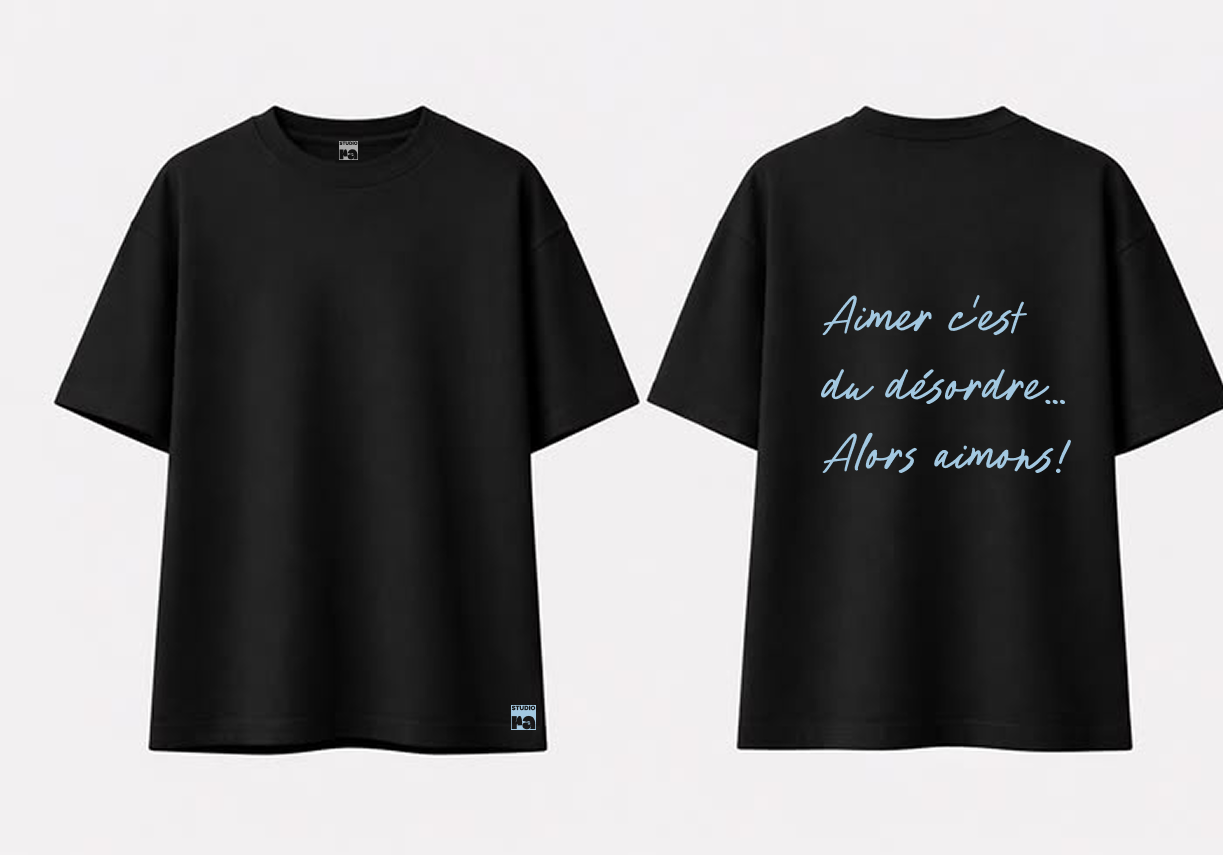 T-Shirt Des Je T’aime-Black